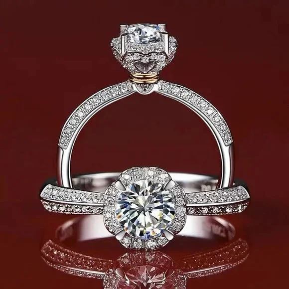 Beautiful Victorian Certified 1.00ctw Moissanite Ring - Picture 5 of 5